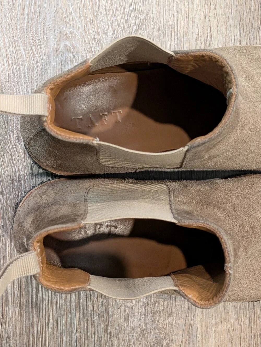 TAFT Chelsea Boots Brown Suede Leather Men's Size 43 / 10 US Made in Spain